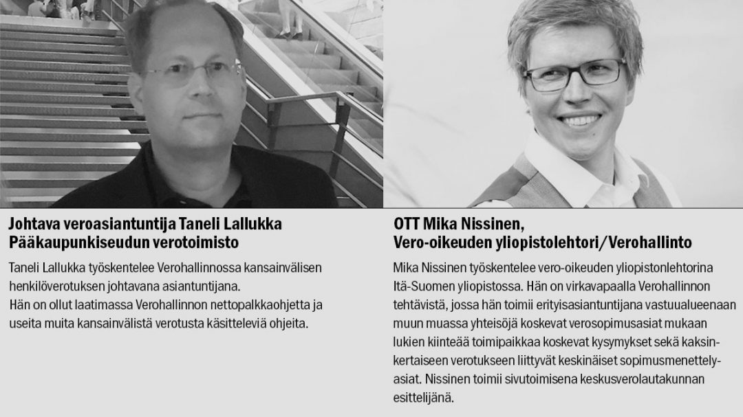 Kiinteä toimipaikka verotuksessa - asiantuntijat Taneli Lallukka ja Mika Nissinen